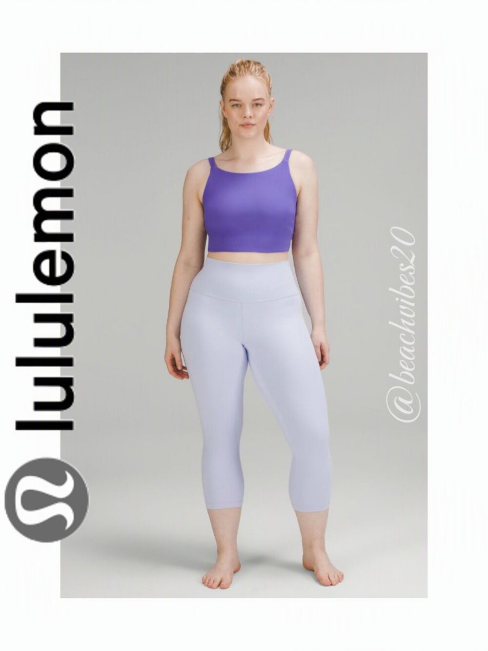 LULULEMON ATHLETICA Align™ High-Rise Crop 21" 8 Pastel Blue NWT LL-38